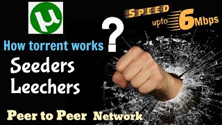 how torrent works in HindiWhat is Seeders and leechers peer to peer network [upl. by Synn]