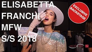 ELISABETTA FRANCHI  SUMMER 2018  EXCLUSIVE BACKSTAGE  INTERVIEW  FULL SHOW [upl. by Attenreb280]