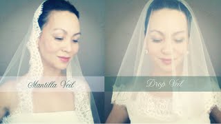 DIY Wedding Veil  Lace TrimDrop Ballet Length and Mantilla Veil [upl. by Sparrow]