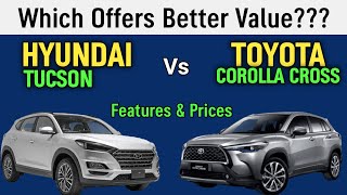 2024 Toyota Corolla Cross Vs 2024 Hyundai Tucson  All Specification amp Features [upl. by Asaph]