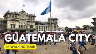 Guatemala City Guatemala 🇬🇹  Historic Downtown  4K Walking Tour [upl. by Repsac]