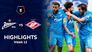 Highlights Zenit vs Spartak 71  RPL 202122 [upl. by Kimmy]