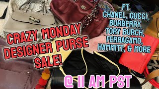 CRAZY MONDAY DESIGNER PURSE SALT FT CHANEL GUCCI BURBERRY TORY BURCH FERRAGAMO HAMMITT amp MORE [upl. by Nyleahs261]