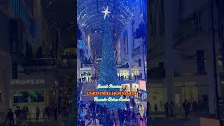 SNEAK PREVIEW  AWESOME CHRISTMAS LIGHT SHOW  TORONTO EATON CENTRE [upl. by Kakalina]