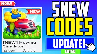 SECRET UPDATE  MOWING SIMULATOR CODES 2024 NEW [upl. by Lyred61]