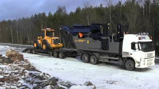 Sorteringsverket på lastväxlarram Lv 302 T3 transport [upl. by Perlie]