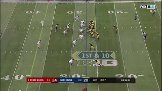 Jordan Fuller Interception vs Michigan [upl. by Halyak818]