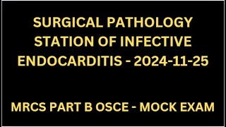 SURGICAL PATHOLOGY STATION OF INFECTIVE ENDOCARDITIS [upl. by Rebel]