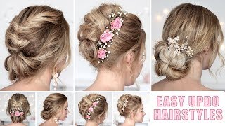 Wedding hairstyles for mediumlong hair tutorial ❤ Quick and easy updos [upl. by Labanna]