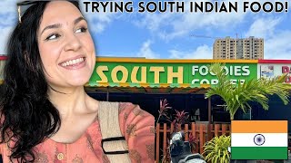 FOREIGNER TRIES AUTHENTIC SOUTH INDIAN FOOD FOR THE FIRST TIME 🇮🇳😰 [upl. by Ludie284]