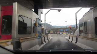 Mautstation Brennerautobahn in Südtirol Toll booth in South Tyrol motorway A22 [upl. by Adnac]