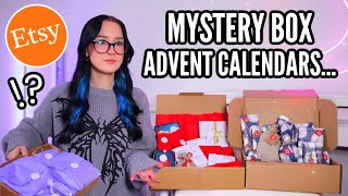 I Bought MYSTERY BOX ADVENT CALENDARS From Etsy [upl. by Abbub]