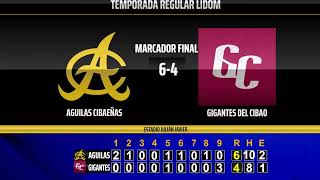 GRAN VICTORIA DE AGUILAS CIBAEÑAS A LOS GIGANTES DEL CIBAO  NUMEROS FINALES [upl. by Assisi]