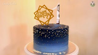 Ombre Buttercream Cake  Midnight Blue  Gaely Cake [upl. by Maillliw231]