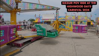 Sizzler POV Ride At The Highwood Days Carnival 2024 [upl. by Lindeberg]