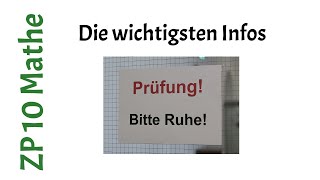 Infos zur Matheprüfung  Zentrale Prüfungen 10 NRW [upl. by Brunella189]