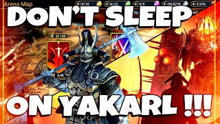 YAKARL destroys FIREKNIGHT hard and ARENA Raid Shadow Legends [upl. by Elyac218]