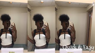 Two Braids Puff Back to School Natural Hairstyles [upl. by Heisser]