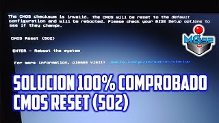 Solucionar Error CMOS Reset 502  Time And Date Not Set  Falla Bateria De Bios [upl. by Agnimod732]