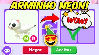 TROCANDO NOVO PET ARMINHO NEON Neon Ermine 🌟 Nova Atualização Natal Adopt Me 🎄🥰 [upl. by Aicinod974]