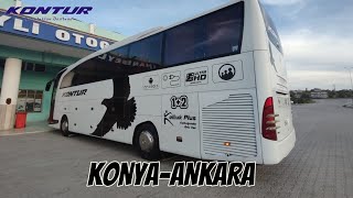 123 Kontur  Konya  Ankara  Otobüs Yolculuğu Bus Travel Türkiye [upl. by Eissac615]