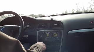 V70 D5 awd driving with 76mm exhaust [upl. by Morez]