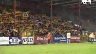 Supporters KVMechelen na een overwinning tegen KVSK United [upl. by Telfore]