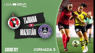 Resumen Tijuana vs Mazatlán  J5  Liga BBVA MX Femenil [upl. by Aleekahs158]