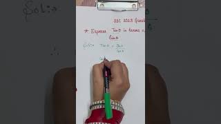 Express Tan A in terms of Sin A maths shortvideo mathstricks youtubeshorts trendingshorts [upl. by Irelav201]