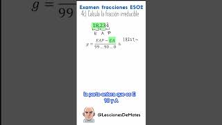 Pasar un DECIMAL a FRACCIÓN generatriz de un periódico MIXTO 🔥 examen de fracción 4c [upl. by Chenee]