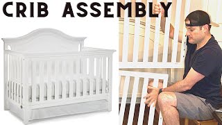 How to CRIB ASSEMBLY  Baby Crib Assembly Instructions  EDDIE BAUER Crib from Target [upl. by Millhon]