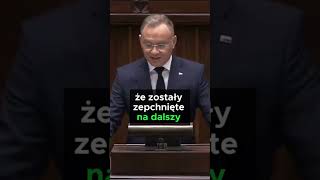 TUSK POLUJECIE NA CZAROWNICE PREZYDENT ANDRZEJ DUDA OSTRO O ROKU UŚMIECHNIĘTYCH RZĄDÓW shorts [upl. by Bethina470]