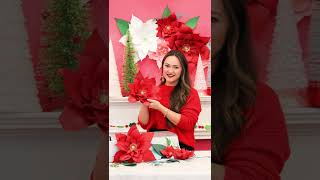 How to Make Big Paper Poinsettias [upl. by Liane71]