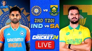 🔴2nd T20I  South Africa vs India  Cricket 24 Live  blackopsrebornyt [upl. by Ahcsat]