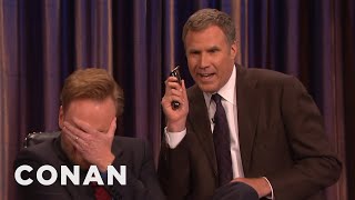 Will Ferrell And His Razor Come To Shave Conans Beard  CONAN on TBS [upl. by Emelita]