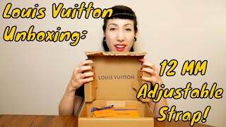 Louis Vuitton Unboxing Adjustable Vachetta Shoulder Strap 12 MM Mod shots Papillon 30 Recital [upl. by Sikram515]