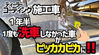 【ディーラーコーティング施工車】1年半洗車しないで青空駐車してるとこうなります‼️安心してぐださい😌全然大丈夫です‼️ [upl. by Zweig]