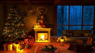 Relaxing Christmas Ambience 🎅🎄 Cozy Christmas without Music 🔥 Crackling Christmas Fireplace and Cat [upl. by Sixela178]