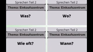 TELC A2 Almanca Sınavı Konuşma Sınavı 2 Bölüm Thema Einkaufszentrum Konu alışveriş merkezi [upl. by Wilhide952]