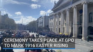 Ceremony takes place at GPO to mark 1916 Easter Rising [upl. by Bearnard]