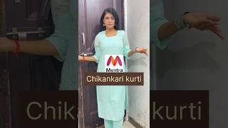 Myntra chinkankari kurti😍 ashortaday fashion creatormyntra ytshorts chikankarikurti [upl. by Ymerrej83]