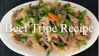 Beef Tripe Simple Recipe  Tuwalya ng Baka  Lutong Pinoy  Simpleng Ulam [upl. by Ardnu]