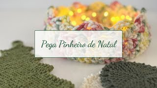 Tricotar a pega pinheiro natal Christmas tree pot holder [upl. by Tehc205]