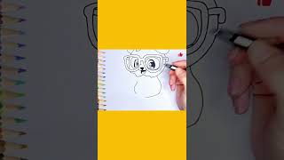 Aprenda a Desenhar e Colorir o Panda da Luluca  Desenhar e Colorir  Short [upl. by Enaej]