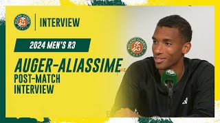 AugerAliassime Round 3 postmatch interview  RolandGarros 2024 [upl. by Haggai]