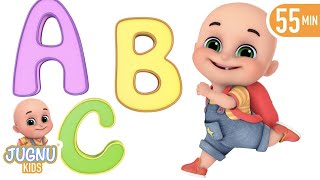 The Phonics Song with two letter words  A for apple  Learn English with abc alphabet by Jugnu Kids [upl. by Yelyak]