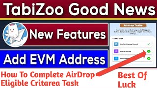 widra eligibile task add Tabizoo widra update evm address bind all detail [upl. by Kuo]