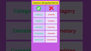 Common Misspelled Words  Misspelled English [upl. by Tannie622]