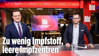 Hat Deutschland zu wenig CoronaImpfstoff bestellt Herr Spahn  Das komplette BILDInterview [upl. by Edee]