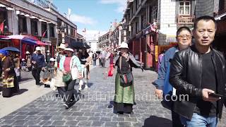 Bhakor market and the Jokhang Temple  Lhasa Tibet [upl. by Ilrak]